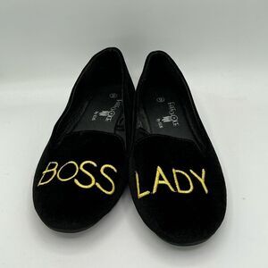 Free Choice Boss Lady Black Suede Flats size 9